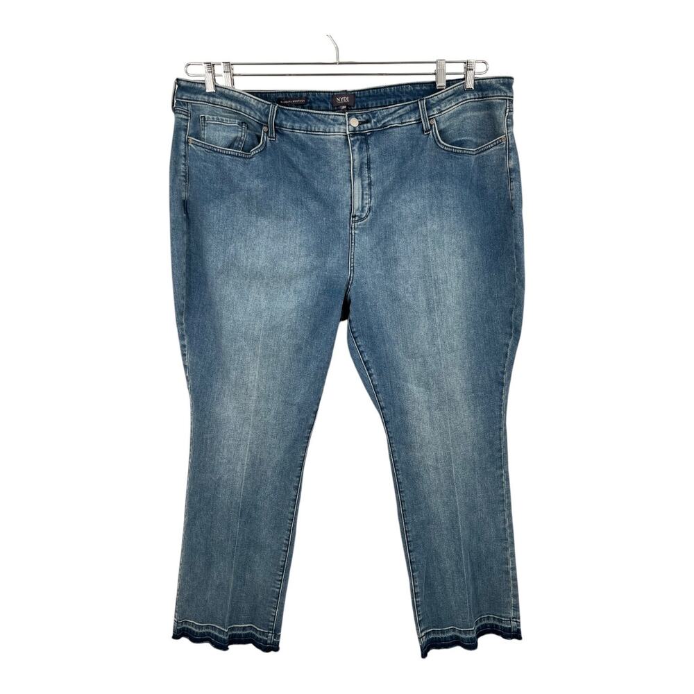 NYDJ Jeans Barbara Bootcut blue denim Plus Size 28W